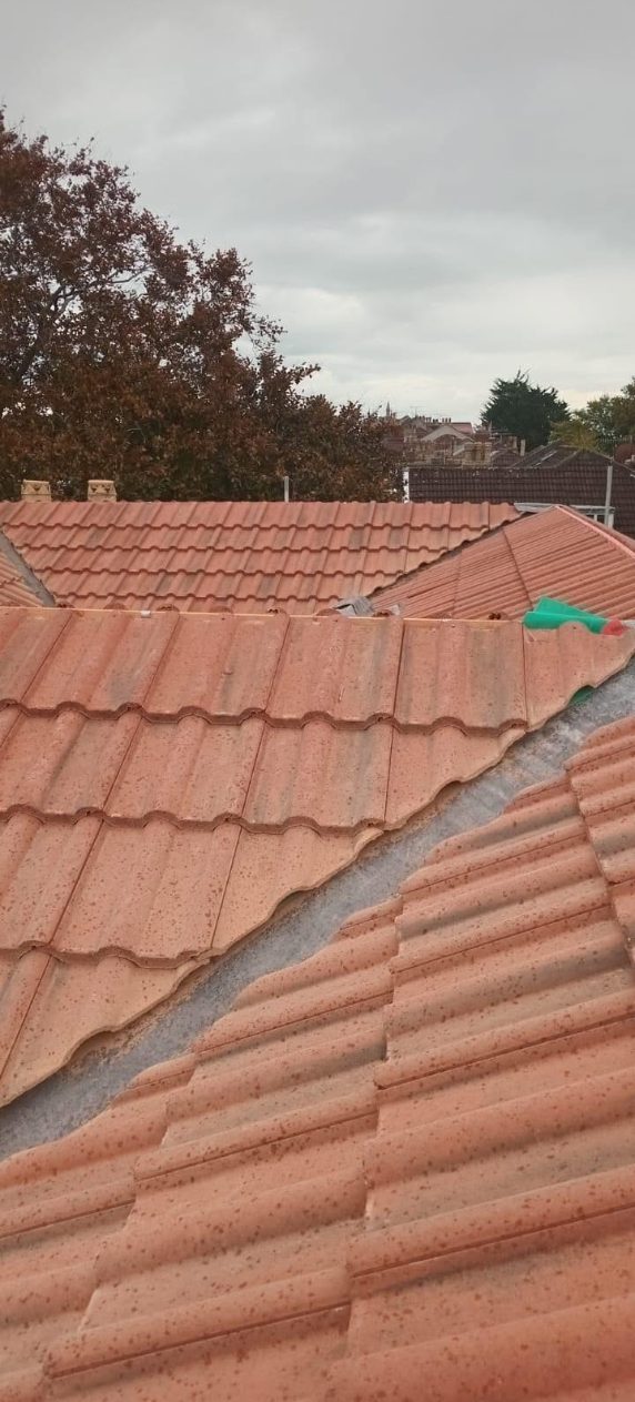 Newly tiled multi-pitch roof by Nielsen Roofing in Bristol