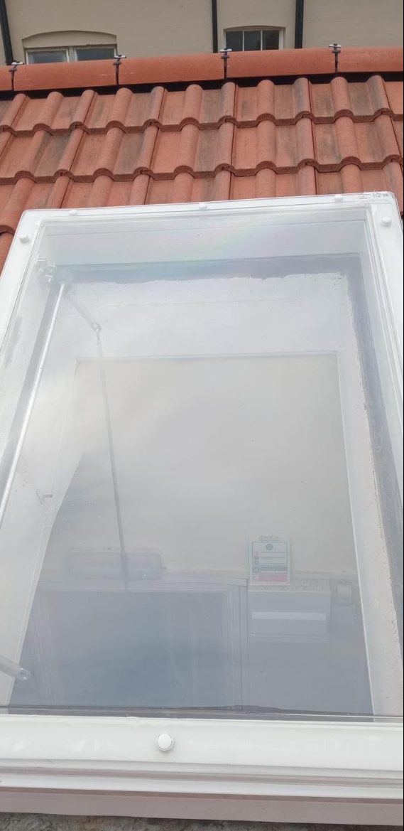 Rooflight fitted into a flat roof